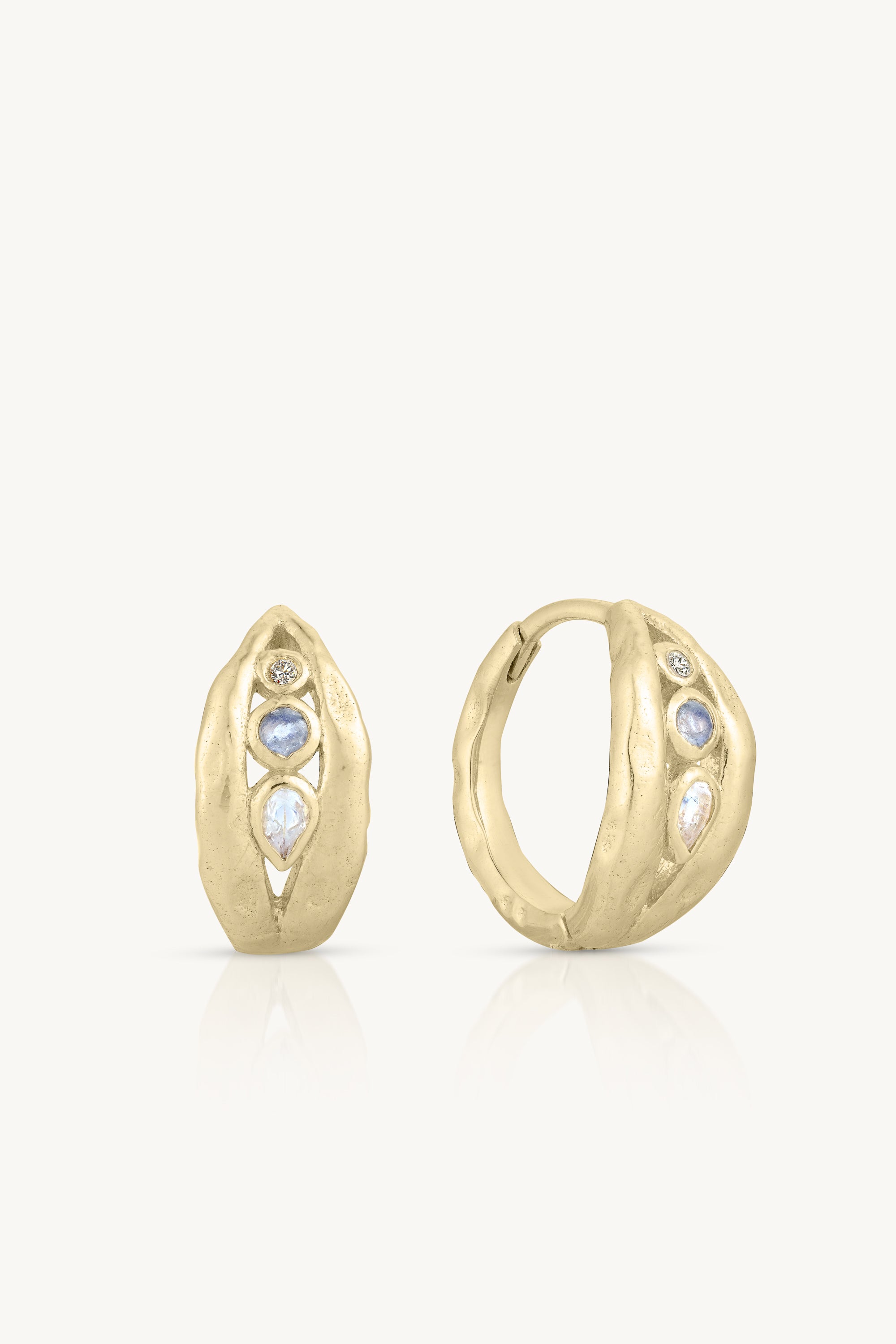 Dahlia Gold Hoop Earrings for Women - 14K Gold Plated Dainty Floral Earrings - Perfect for Everyday Wear, Parties & Gifts
