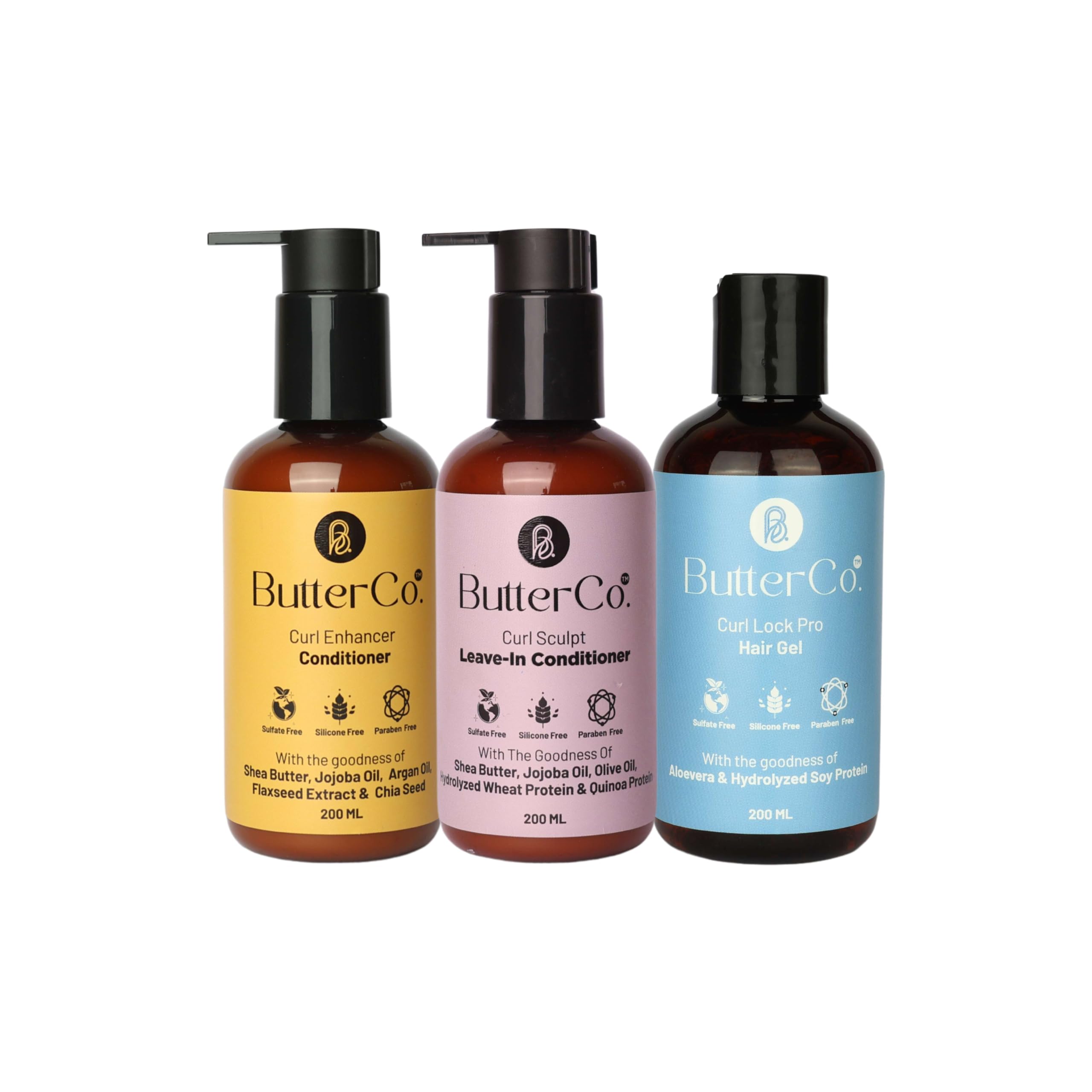 Bounce & Shine Trio Pack - 3-in-1 Hair Care Set (Shampoo, Styling Gel & Deep Conditioning Mask) for Smooth, Shiny & Healthy Hair - Perfect for Daily Use, Salon Results at Home & Travel Essentials