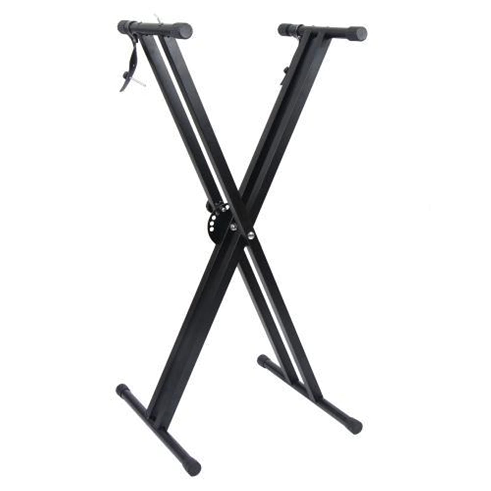 Universal Metal X Frame Piano Keyboard Stand - Dual Tube Single Braced Holder for Electronic Pianos & Keyboards - Perfect for Home Studios, Live Performances & Music Practice