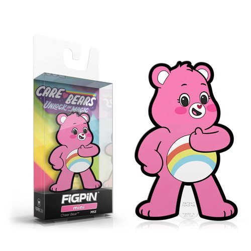 Care Bears Unlock the Magic: FiGPiN Mini Enamel Pin Cheer Bear [M53] - Collectible Cute Bear Pin for Backpacks, Jackets & Gifts