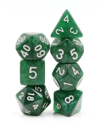Premium Dark Forest Themed RPG Dice Set - 7-Piece Polyhedral Dice for Dungeons & Dragons, Pathfinder & Tabletop Games - Perfect for Fantasy Roleplaying & Game Nights