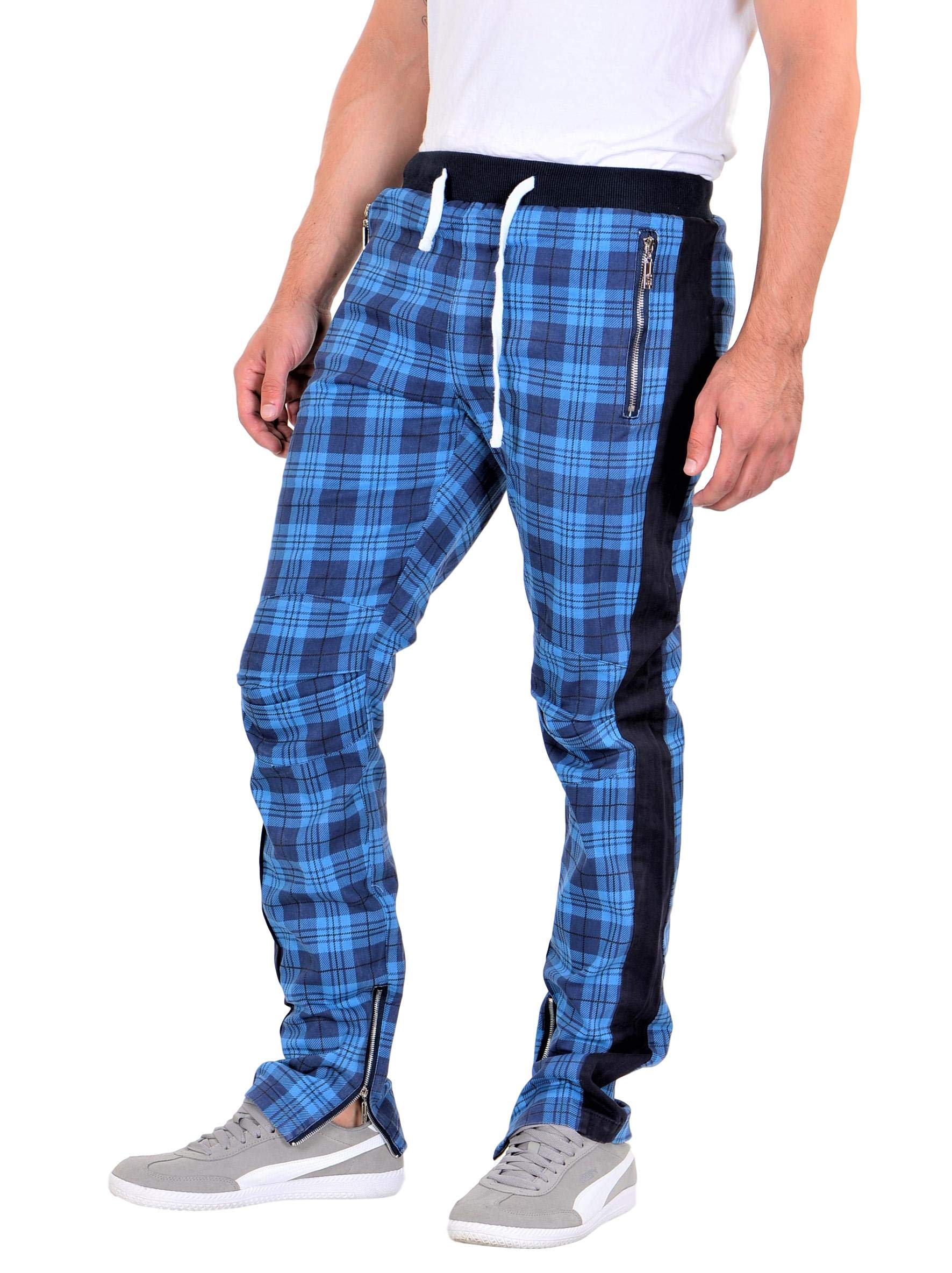 BKYS Men's Sweetdream Plaid Jogger Pants - Soft Comfortable Lounge Pants for Home, Gym & Casual Wear