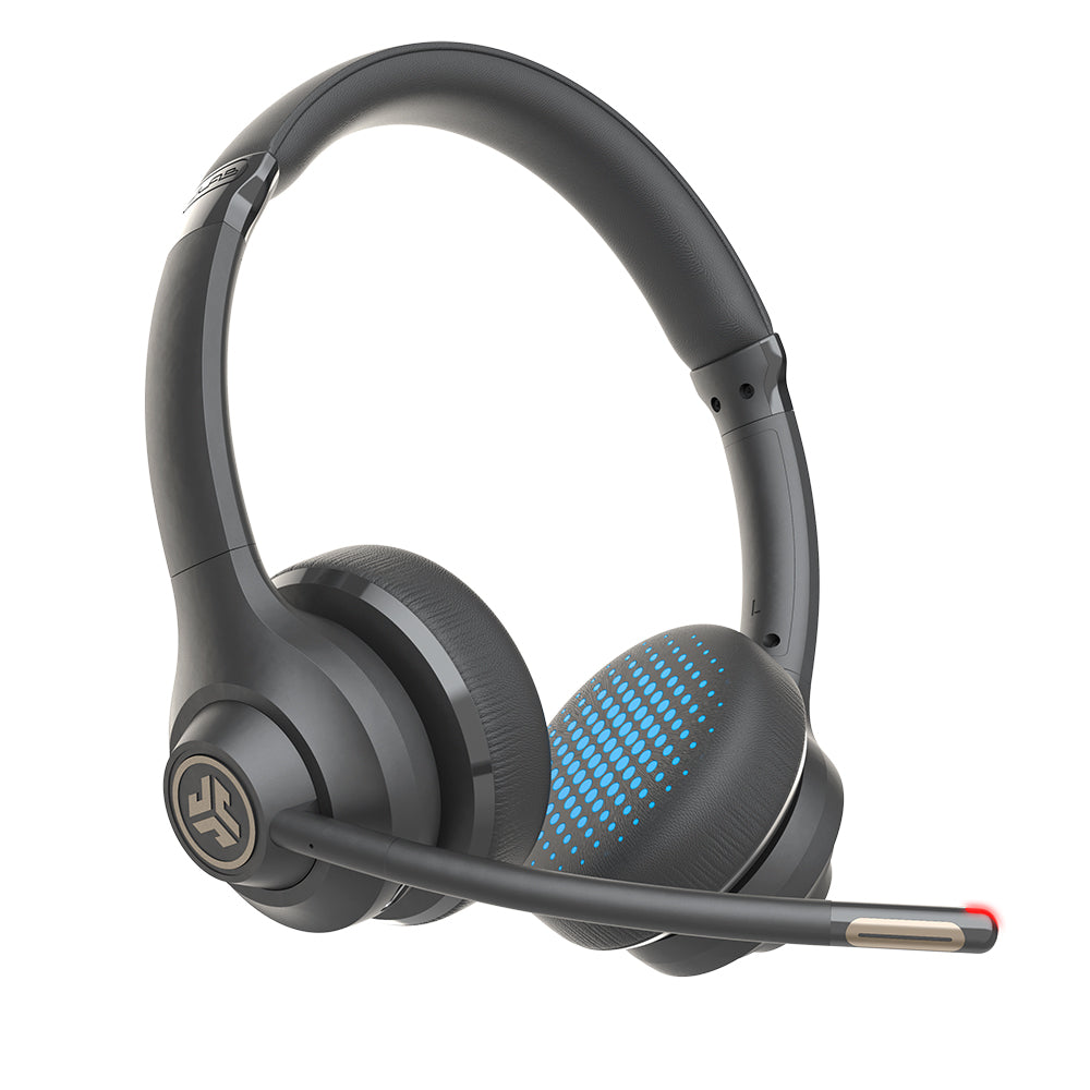 GO Work Wireless On-Ear Headset Gen 2 - Bluetooth Headphones with Noise Cancelling Mic, Comfortable Ear Cushions for Office, Home & Travel - Black