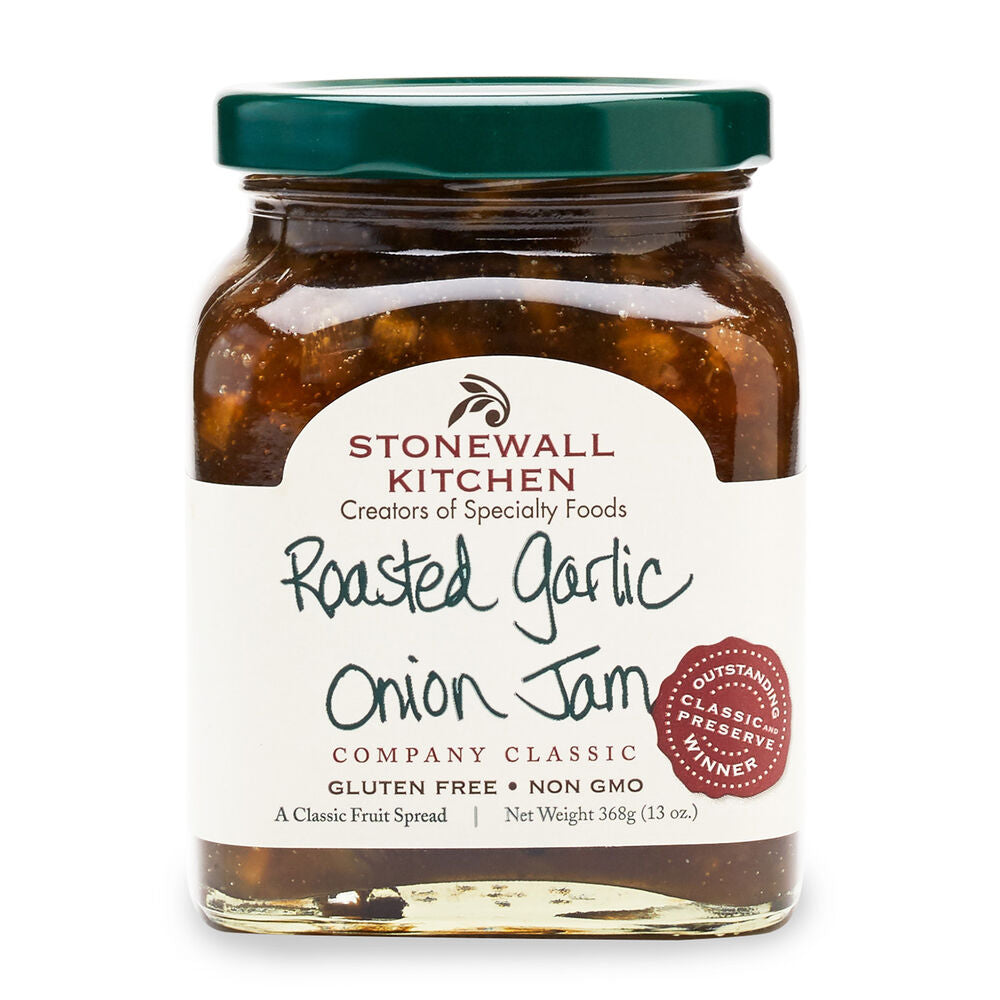 Gourmet Roasted Garlic & Onion Jam - Sweet & Savory Spread for Charcuterie Boards, Sandwiches & Cheese Pairings