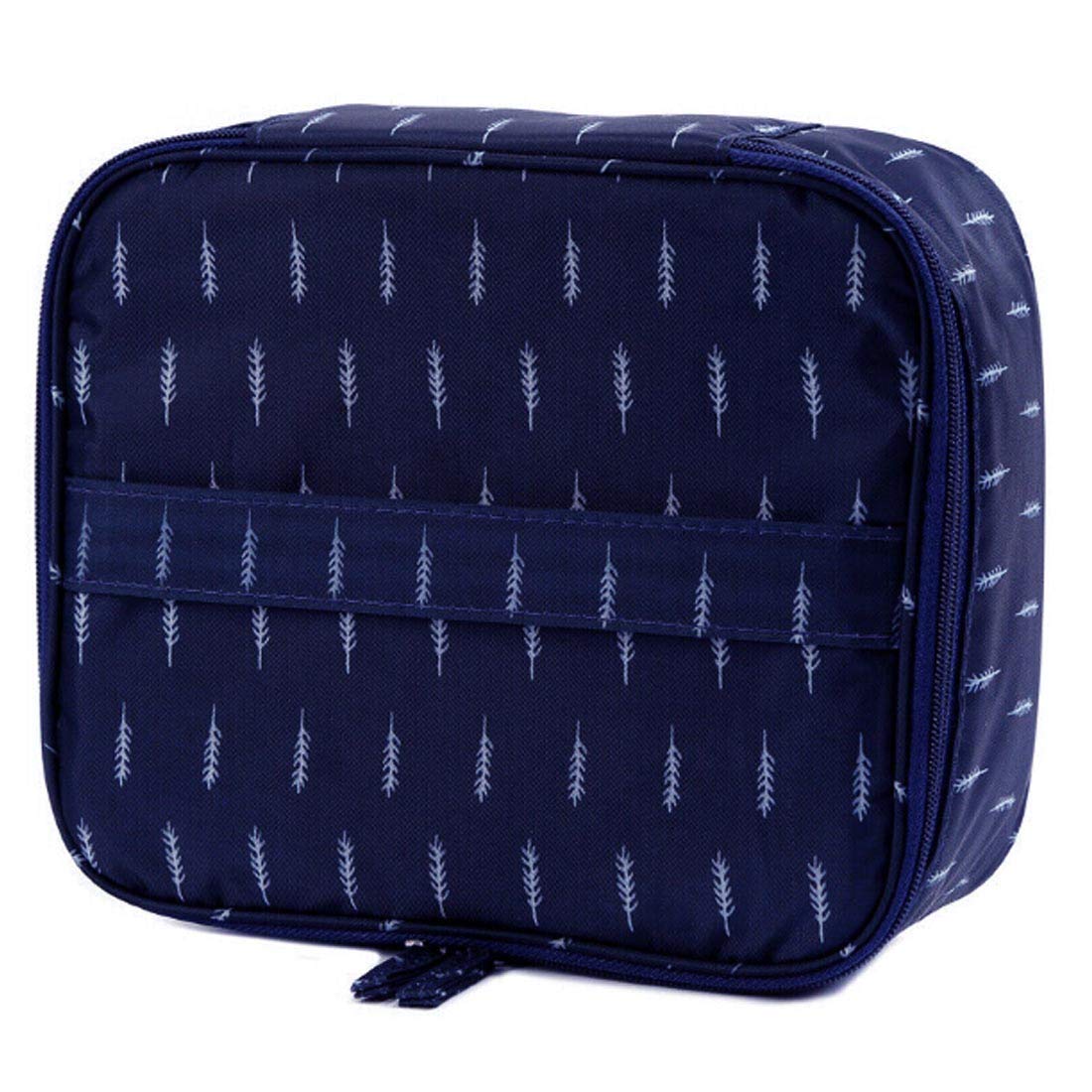 Trexee Portable Makeup Bag Organizer - Waterproof Travel Cosmetic Case with Multiple Compartments for Women | Perfect for Travel, Gym & Daily Use (Blue)