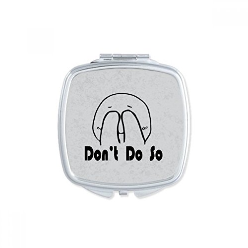 DIYthinker Cute Black Shy Facepalm Square Mirror - Portable Compact Double-Sided Pocket Makeup Mirror for Home, Travel & Handbag | Perfect for Touch-ups & Cosmetics