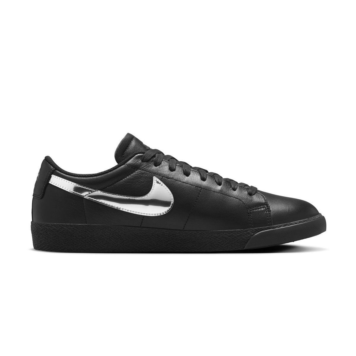 Dancer Skateboards SB Zoom Blazer Low Sneakers - Black Metallic Silver Colorway | Men's Skate Shoes for Street Style & Urban Fashion