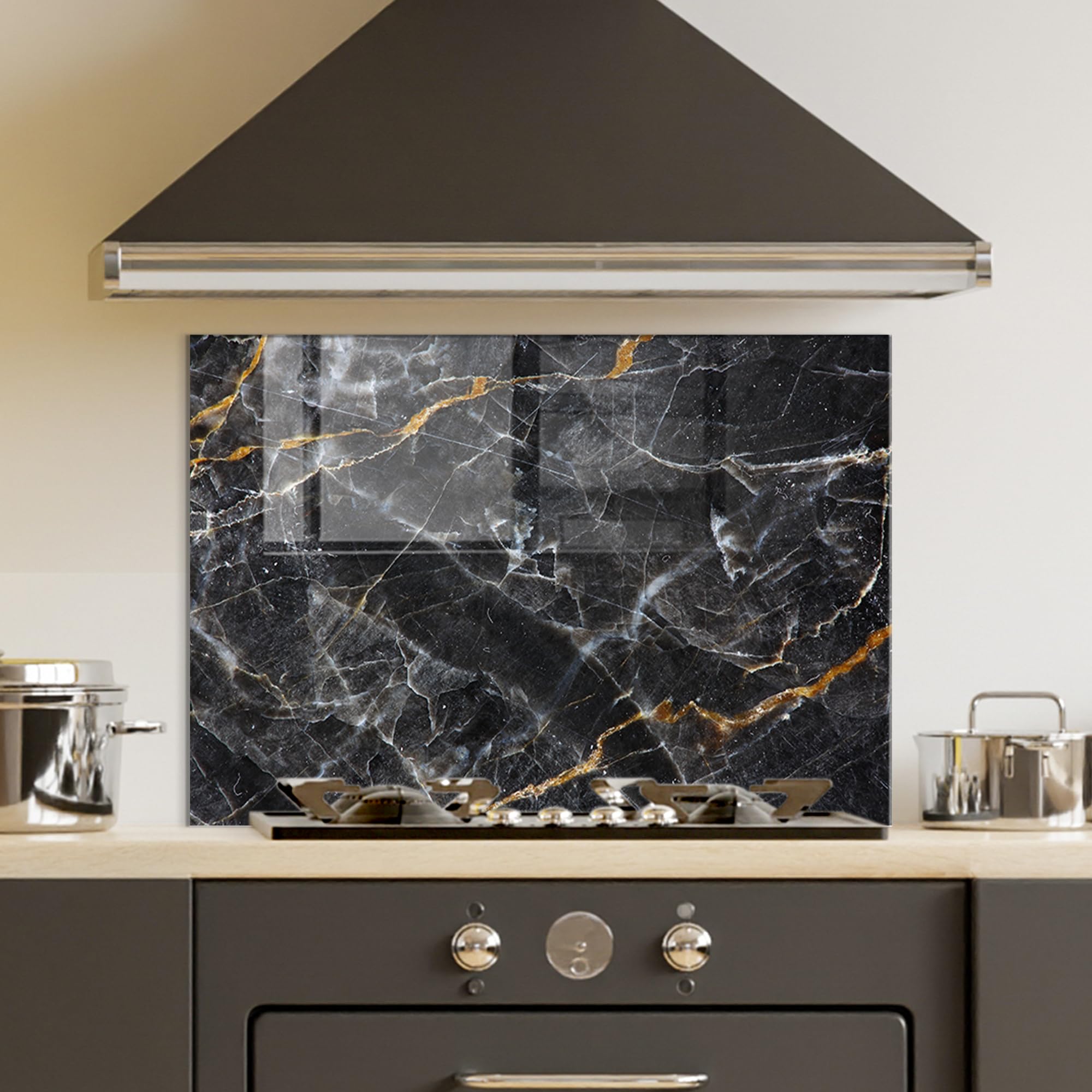 Premium Tempered Glass Kitchen Backsplash - 30x14