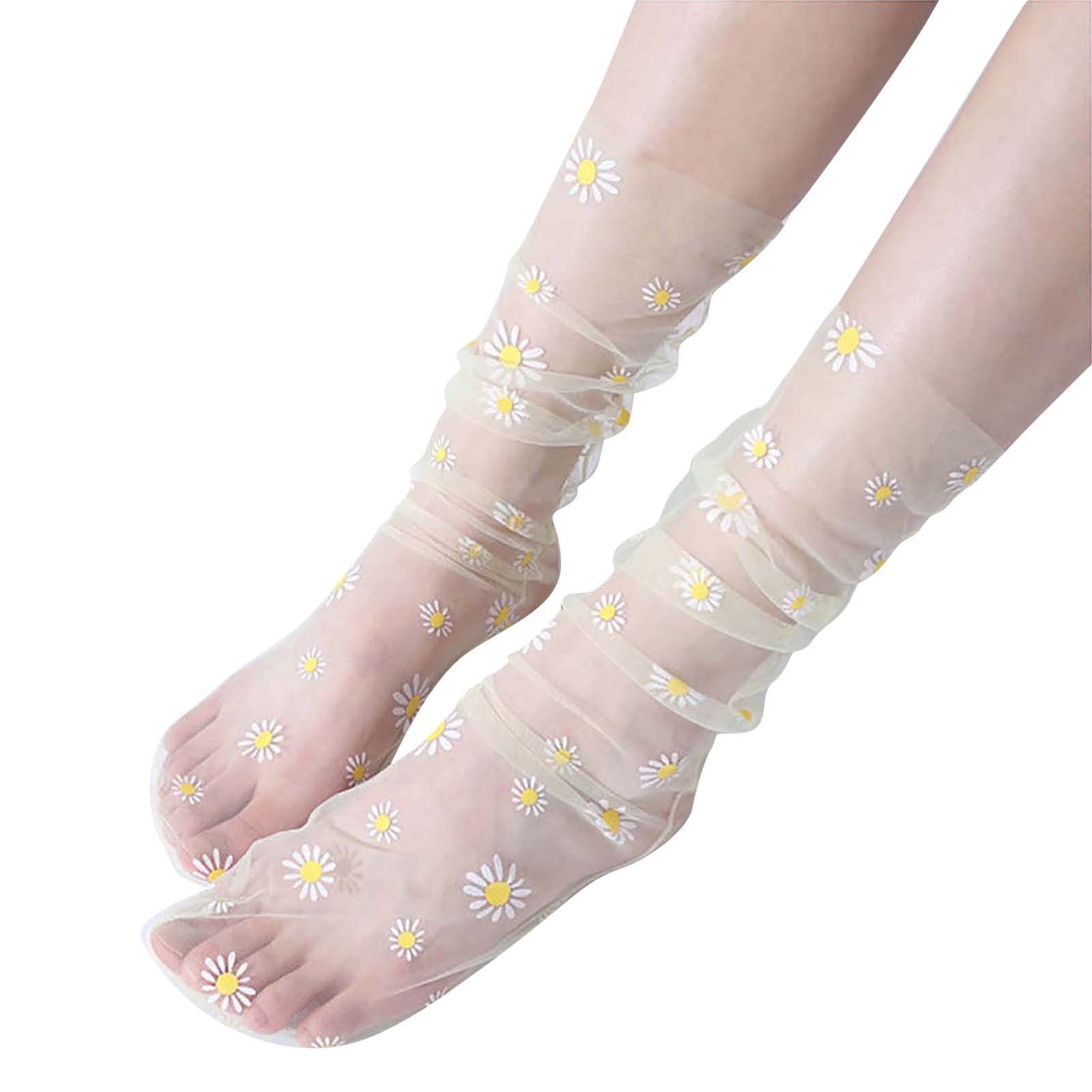 Men's Thin Boot Socks - Breathable Spring & Summer Casual Socks with Floral Pattern - Perfect for Hiking, Work & Everyday Wear