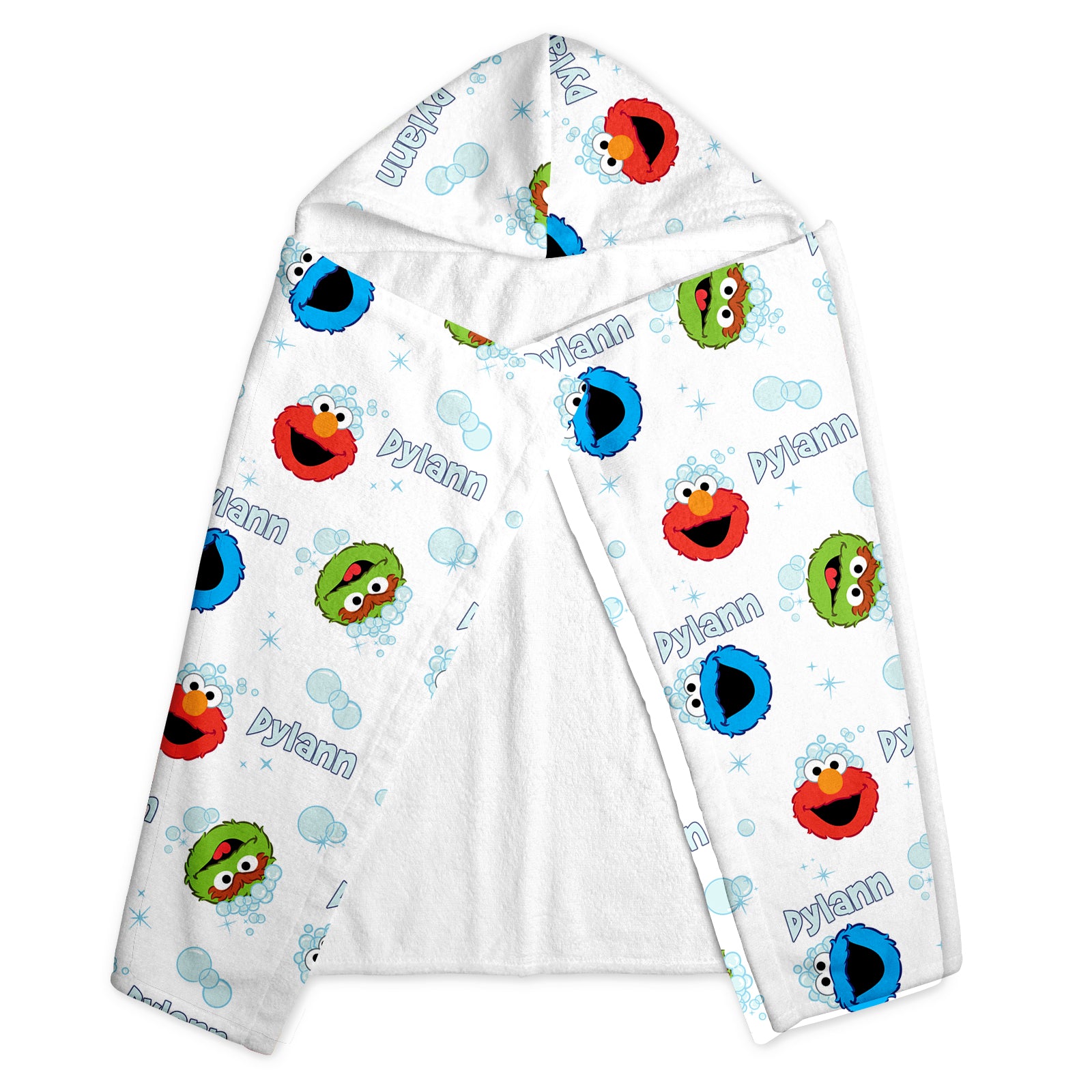 Sesame Street Kids Hooded Towel - Soft & Absorbent Baby Bath Towel with Fun Character Design - Perfect for Bath Time, Swimming & Beach Outings