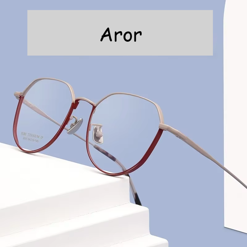 Aror Unisex Full Rim Flat Top Square Titanium Eyeglasses 205149 - Lightweight & Durable Frame for Reading, Work & Fashion (Available in Multiple Colors)