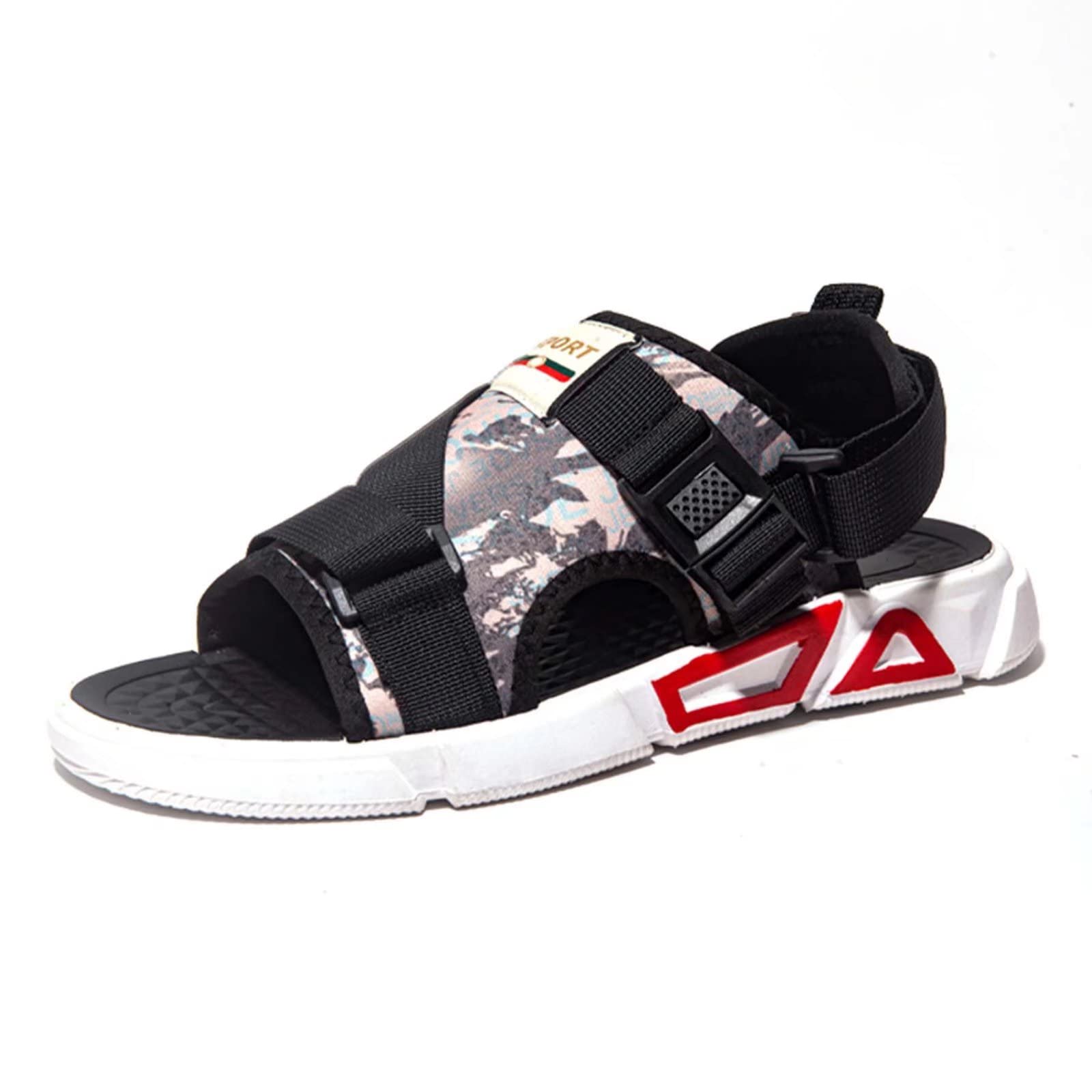 Men's Athletic Sandals - Lightweight Trail Outdoor Walking Sandals with Adjustable Straps - Perfect for Summer, Beach, Hiking, Fishing & Water Activities