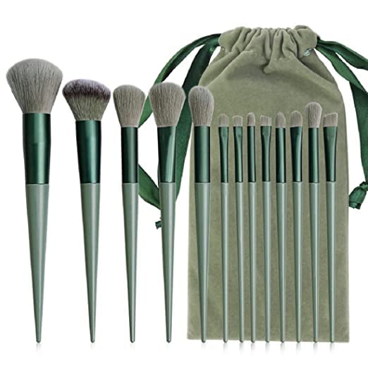 MAHEK 13-Piece Makeup Brush Set - Synthetic Kabuki & Eyeshadow Brushes for Flawless Makeup