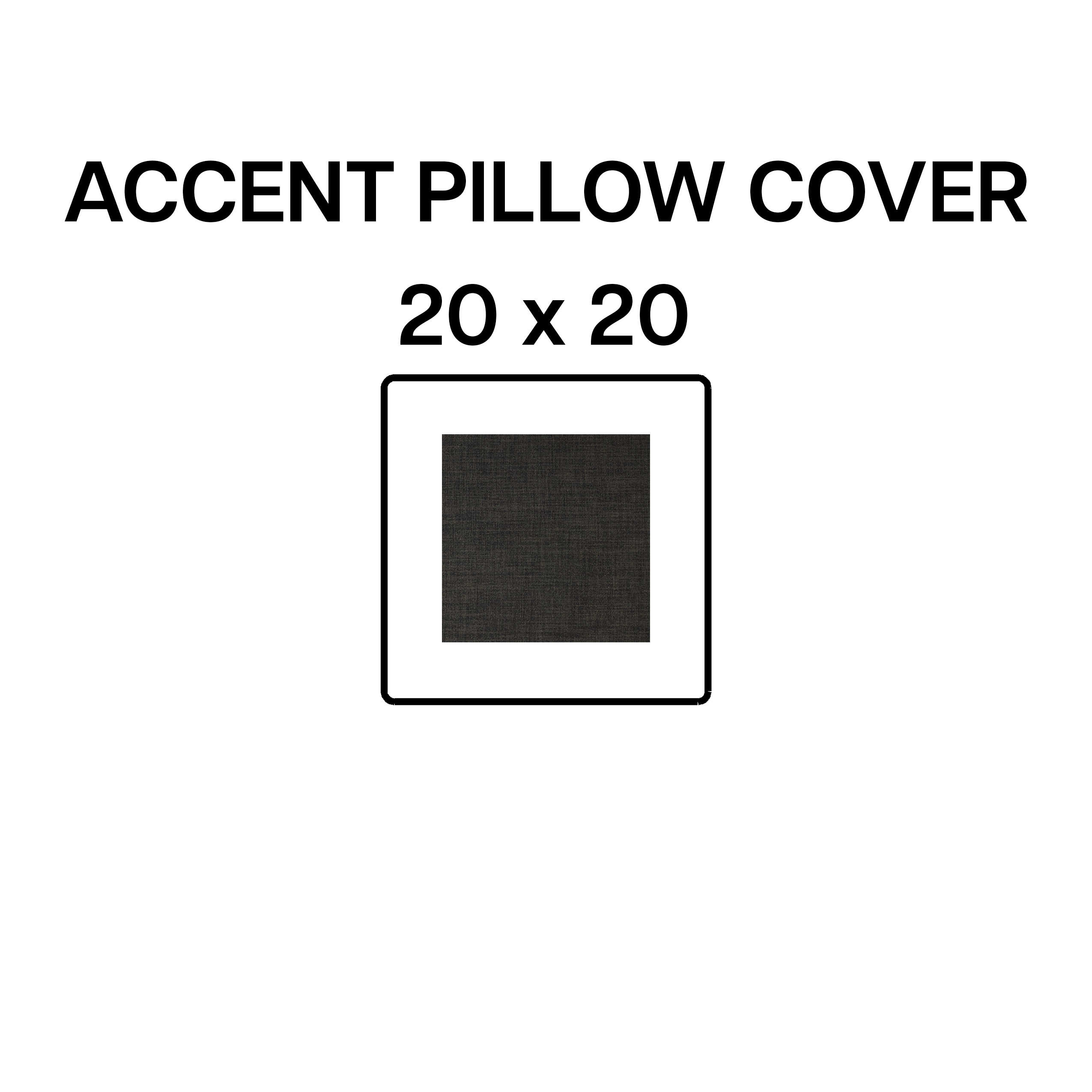20x20 Peppercorn Accent Pillow Cover | Decorative Throw Pillow Case | Perfect for Sofa, Bedroom & Living Room Decor