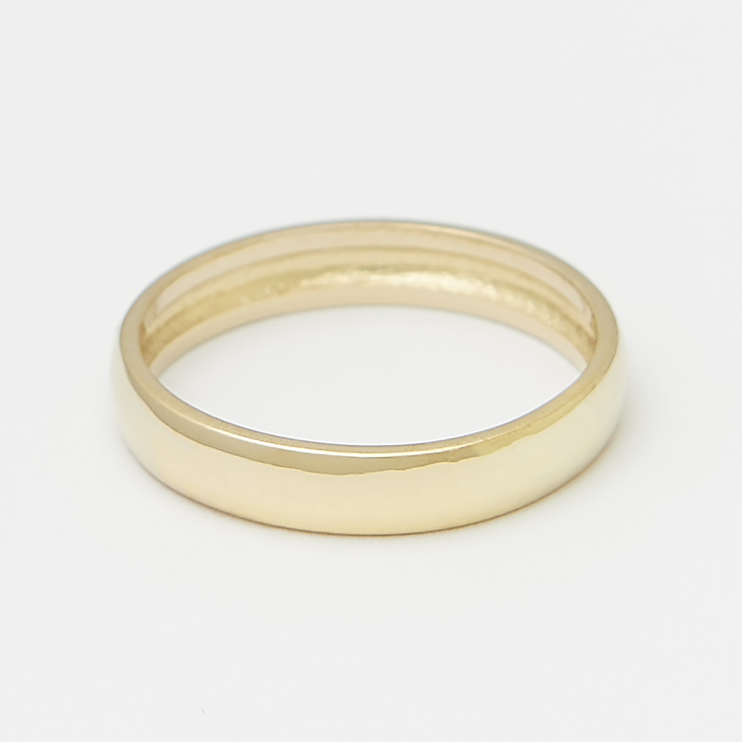 4mm Henchey Band Bombé Ring in 14K Gold for Women - Elegant Stackable Ring for Everyday Wear & Special Occasions