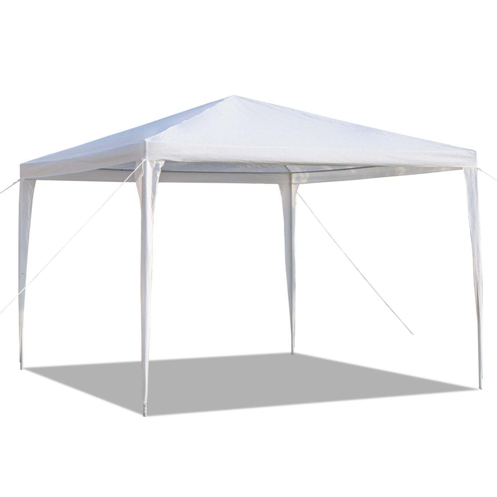 Veegul 10x10ft Portable Canopy Tent - Waterproof Outdoor Gazebo for Weddings, Parties & Events - Instant Shelter for Garden, Backyard, Patio & Lawn - White GTHG22371752 | Perfect for Picnics, Camping & Outdoor Gatherings