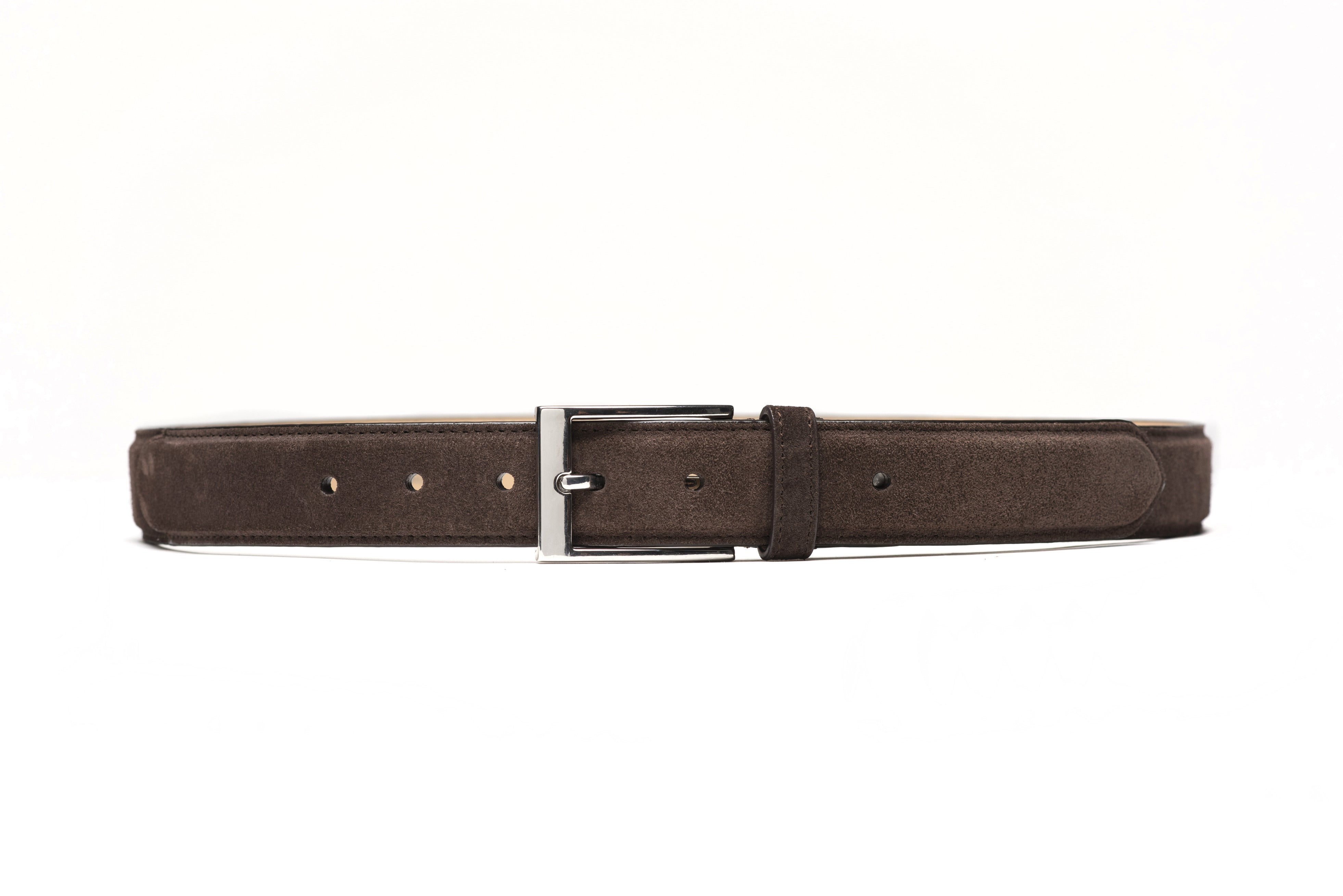 Premium Dark Brown Suede Flat Belt for Men & Women - Classic Casual & Formal Wear Accessory for Jeans, Dresses & Office Attire