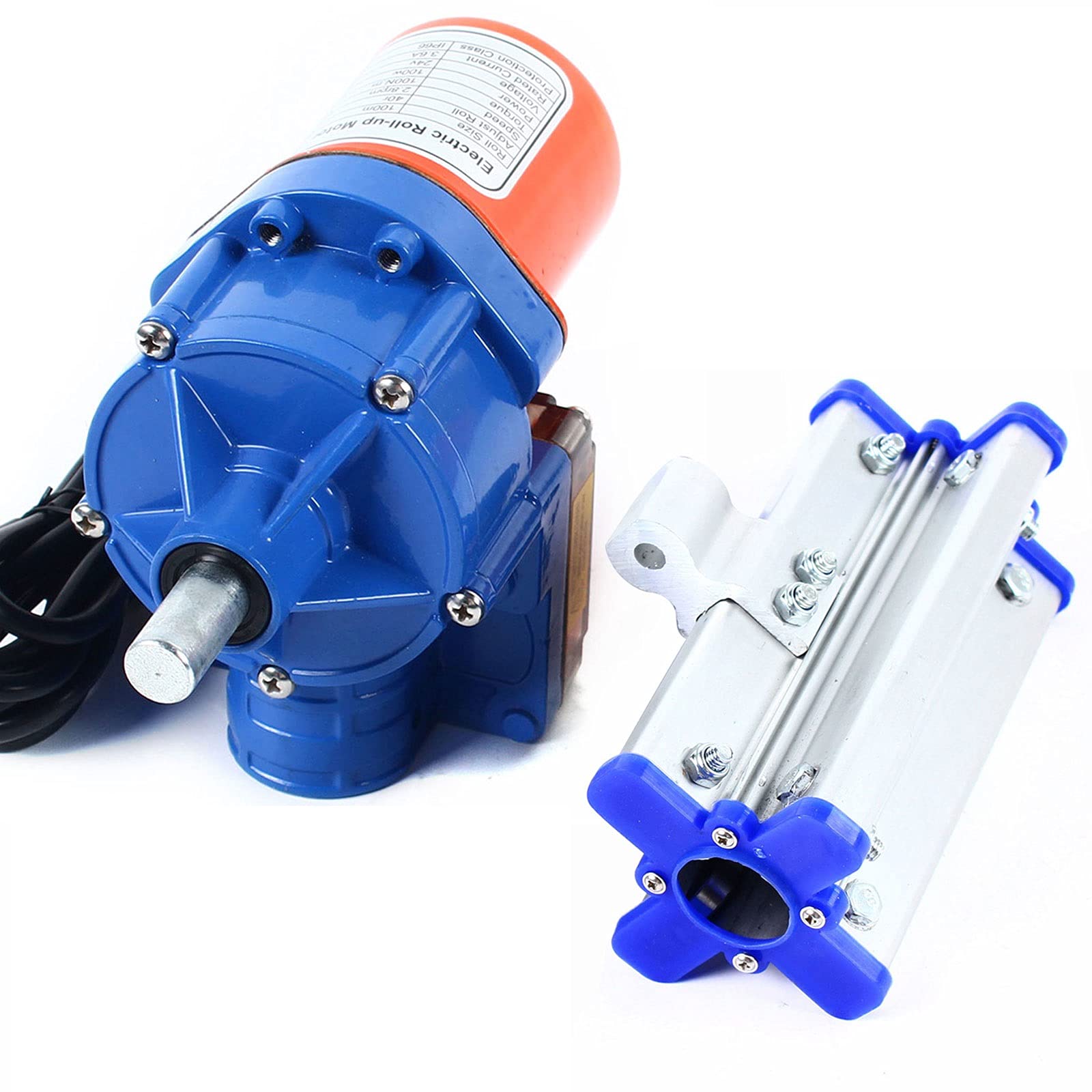 Electric Greenhouse Roll Up Motor Kit - 1x Roof Ventilation Motor + 1x Creeper for Greenhouse Frame Shed | Automatic Greenhouse Ventilation System for Gardening & Plant Growth