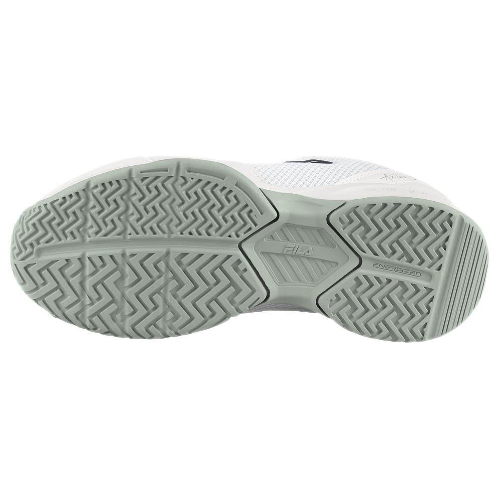 Fila Junior Axilus 3 Running Shoes for Boys - White/Navy Blue - Lightweight Athletic Sneakers for Kids - Perfect for School, Sports & Daily Activities