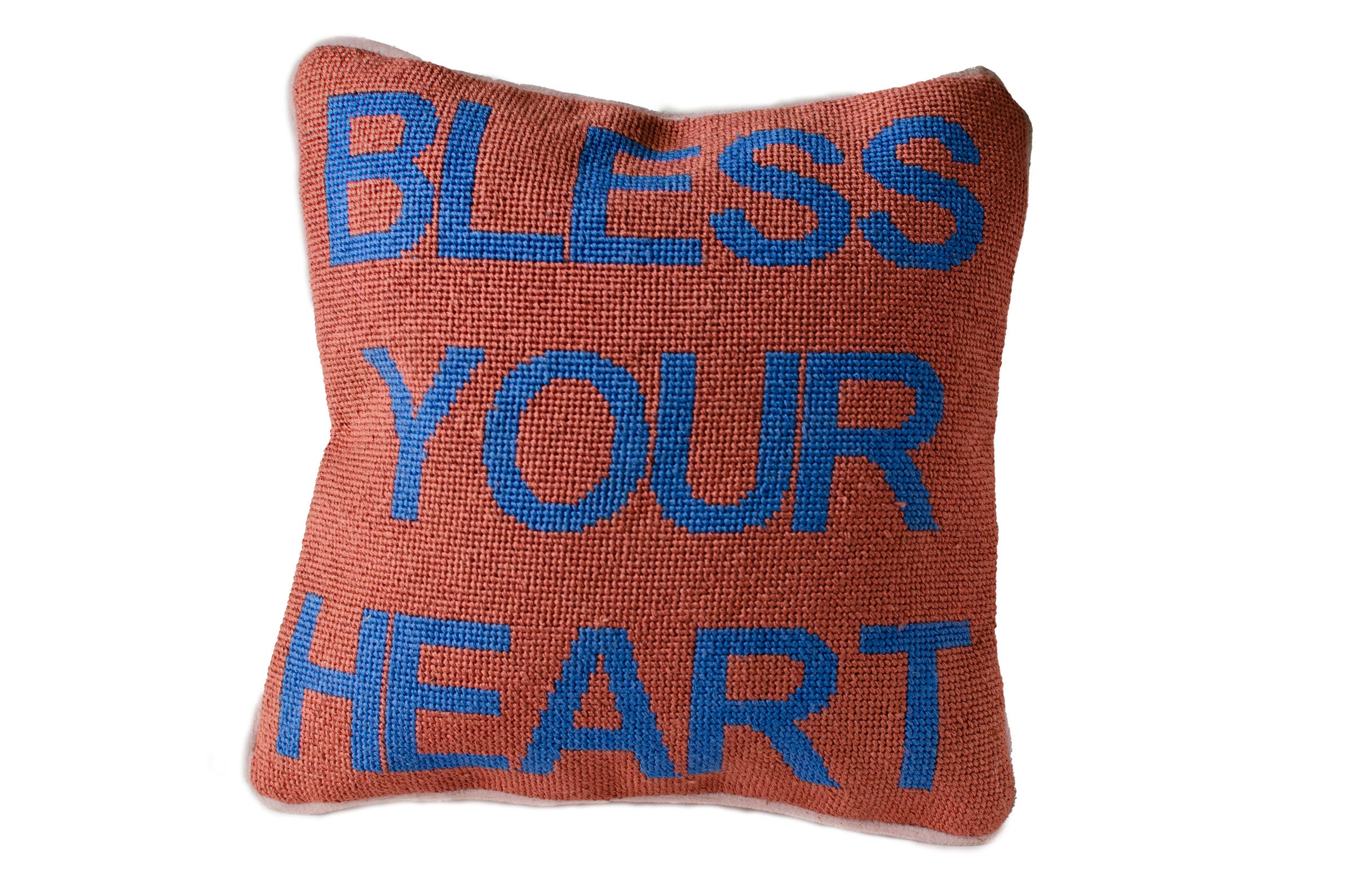Bless Your Heart Needlepoint Pillow - Elegant Home Decor for Sofa, Bed & Living Room - Perfect Gift for Housewarming & Holidays