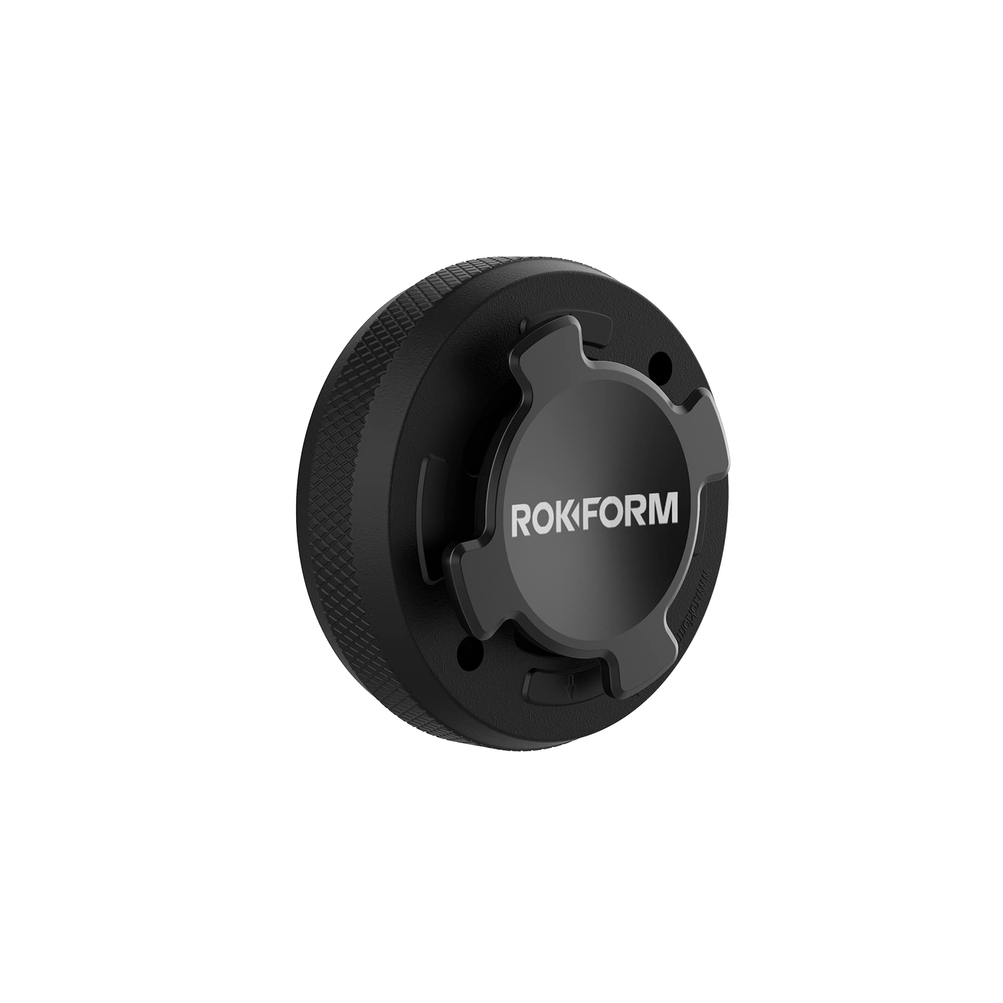 Rokform Secure Aluminum Phone Case Mount - Durable Car & Truck Dash Holder, Sticks to Any Flat Surface, Compatible with Twist Lock Cases (Black) - Perfect for Road Trips & Daily Commutes