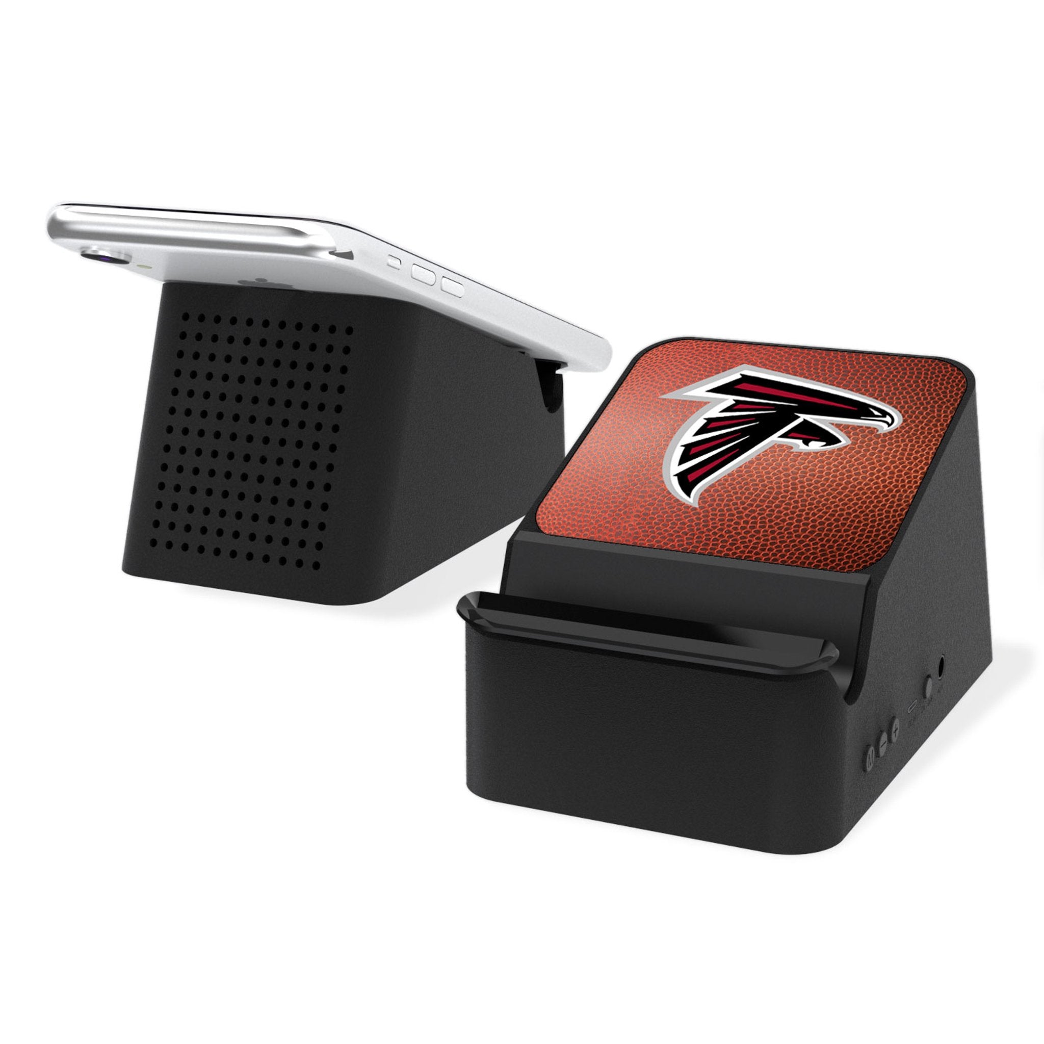Atlanta Falcons Wireless Charging Station with Bluetooth Speaker - NFL Team Logo Qi Fast Charger & Portable Speaker for Home, Office, and Game Day Decor