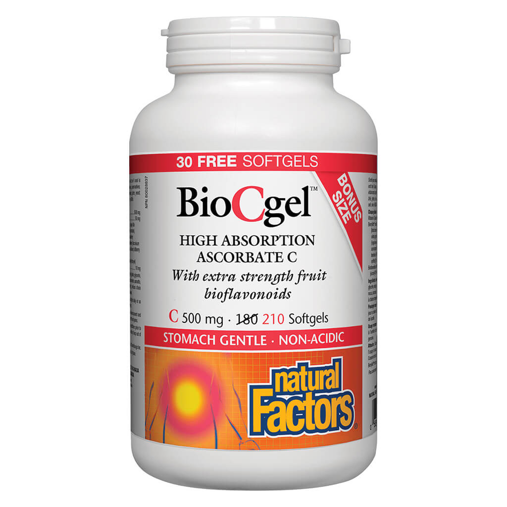 BioCgel High Absorption Vitamin C 500mg - Premium Ascorbate Supplement for Immune Support & Skin Health (Bonus Bottle Included) - Ideal for Daily Wellness, Travel & On-the-Go Nutrition