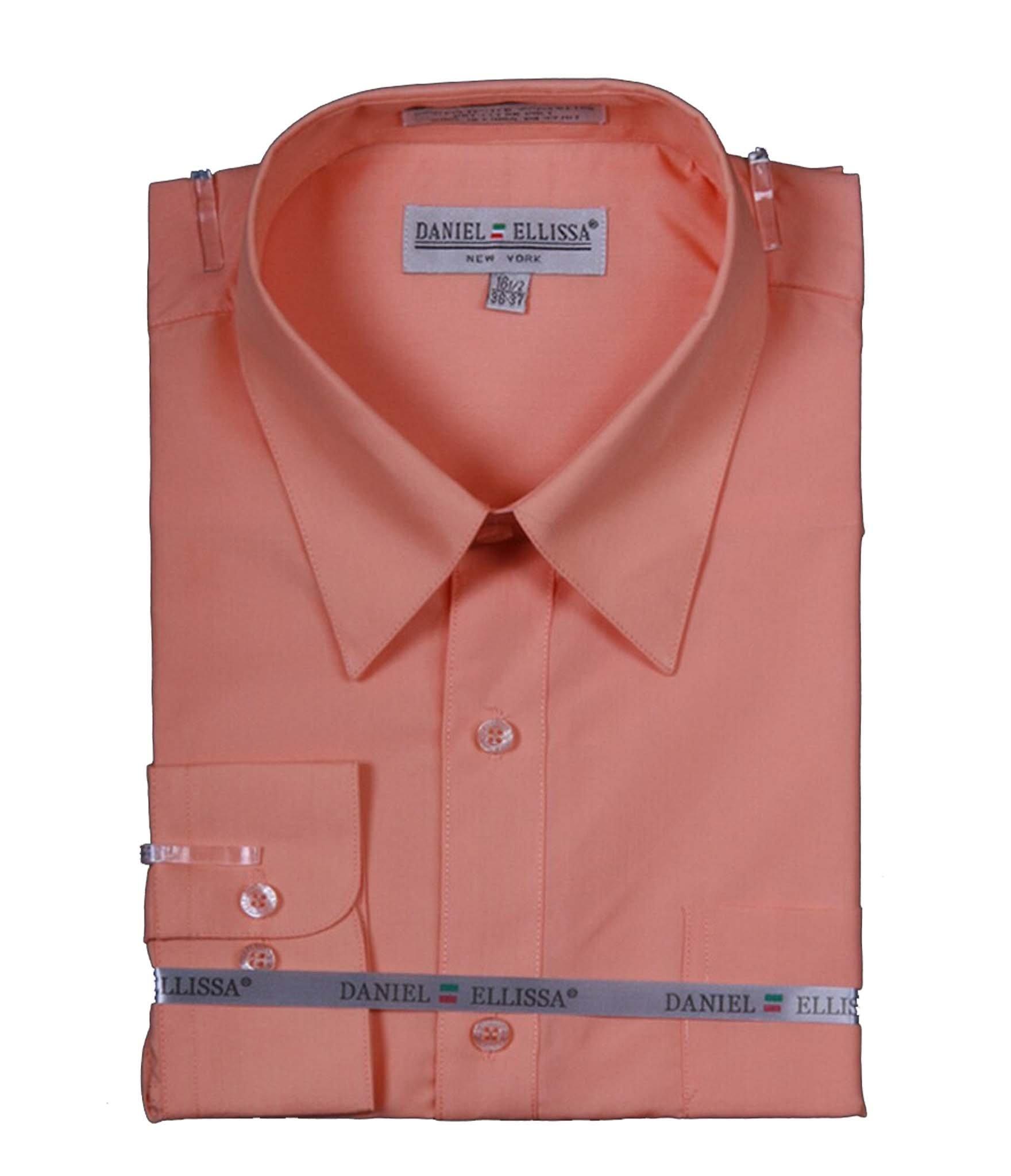 Premium Men's Dress Shirt with Convertible Cuff - Classic Peach Color | Formal & Business Attire | Office, Wedding & Special Occasions