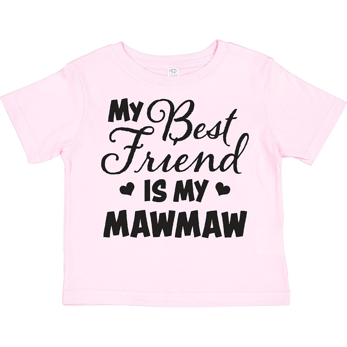 My Best Friend is My Mawmaw with Hearts Toddler T-Shirt - Perfect for Family Gatherings and Heartwarming Moments