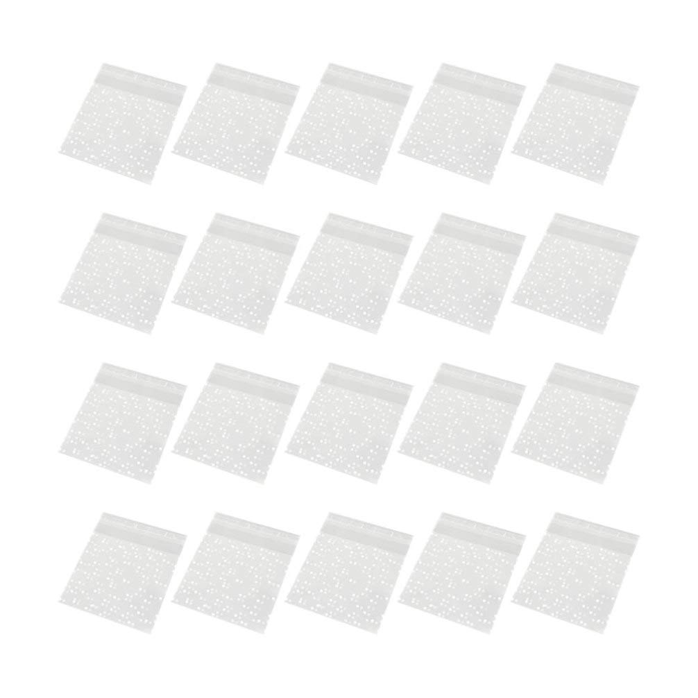 100pcs Hemoton Clear Self-Adhesive Poly Bags for Cookie, Cake, Chocolate & Candy Wrapping - Bakery Treat Bags, Party Favor Packaging, Snack Storage - Ideal for Home Baking, Gift Giving & Retail Display