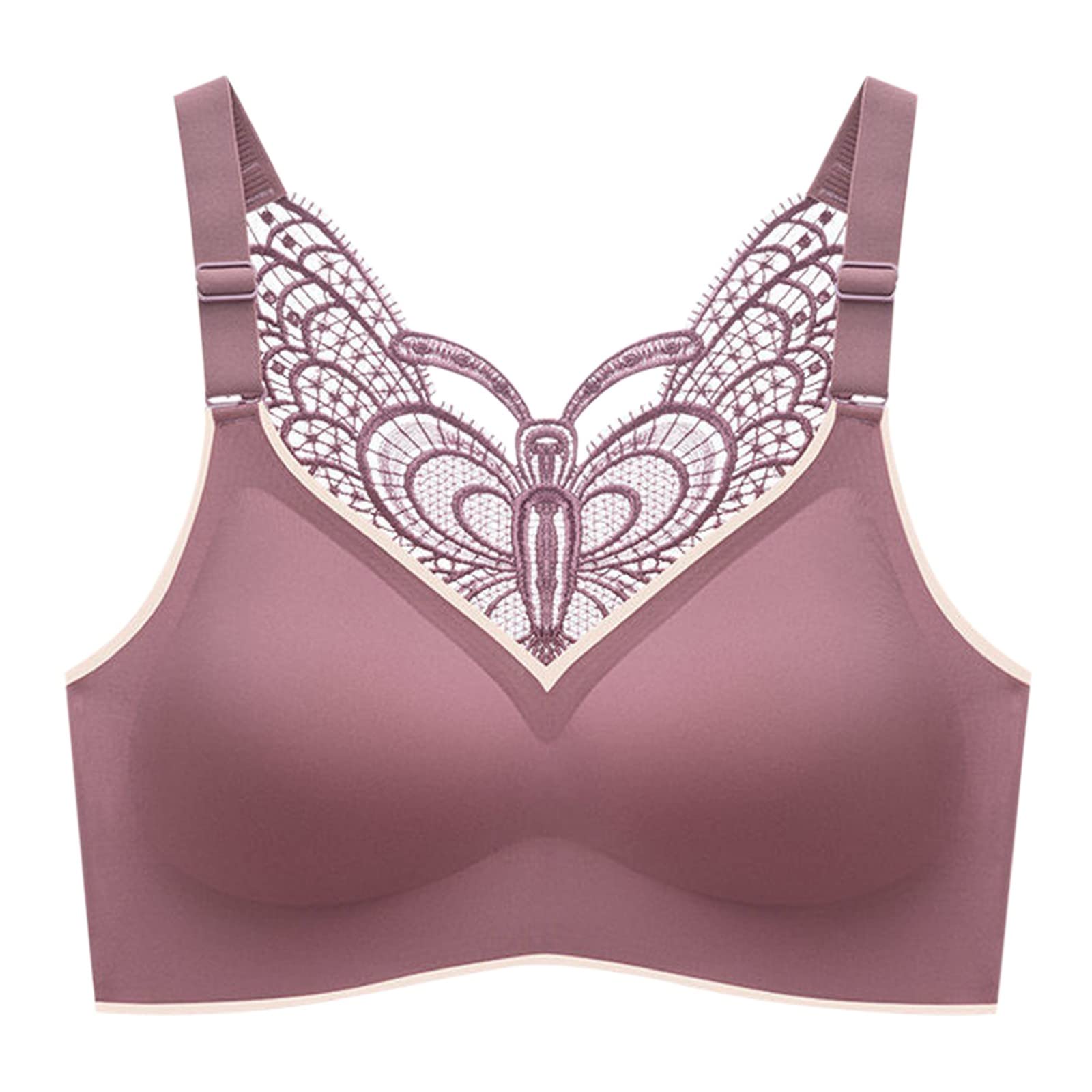 Women's Plus Size Butterfly Beauty Back Wrap Sports Bra - No Steel Ring, Ice Silk Latex, Comfortable & Supportive - Perfect for Yoga, Running, Gym Workouts & Daily Wear (Pack of 3)