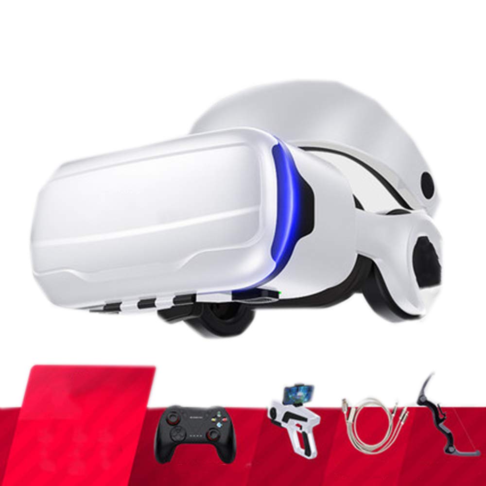 YANJINGYJ VR Headset for iPhone & Android - 3D Virtual Reality Glasses Compatible with 3.5-6.43 inch Smartphones | Immersive Gaming & Movie Experience | White