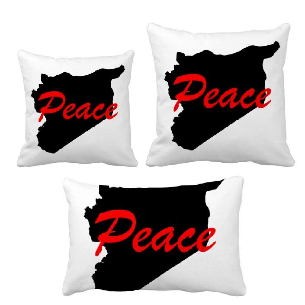 DIYthinker Inspirational Quote Peace Throw Pillow Set - 18x18 Inch Decorative Sofa Cushion Covers for Living Room, Bedroom & Home Decor - Perfect Housewarming Gift for Friends & Family