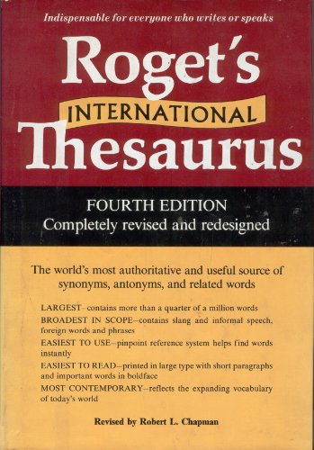 Roget's International Thesaurus - Comprehensive English Language Reference Book (Harper Colophon Edition) | Perfect for Writers, Students & Professionals