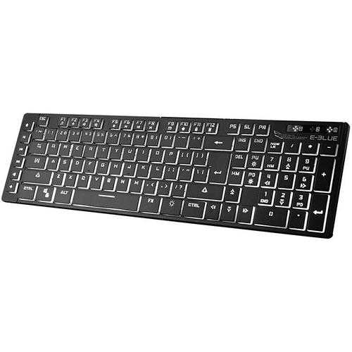 E 3LUE K761 Ultra-Thin 109-Key USB Wired Backlit Keyboard for PC, Laptop, Office & Gaming - Ergonomic Design for Comfortable Typing & Long Work Sessions
