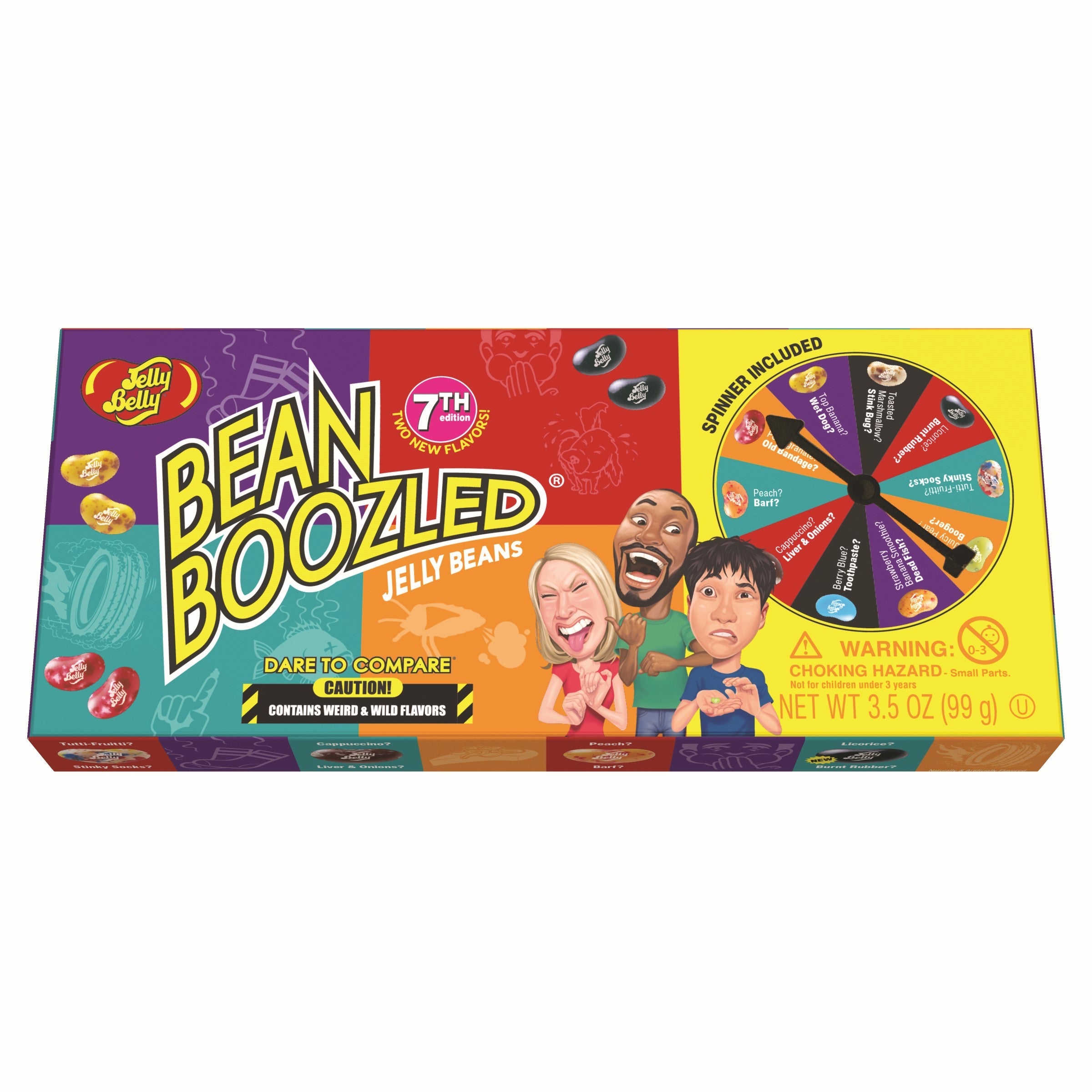 Jelly Belly Beanboozled Spinning Candy Game Box - 3.5oz Jelly Bean Challenge Pack for Parties, Pranks & Family Game Night