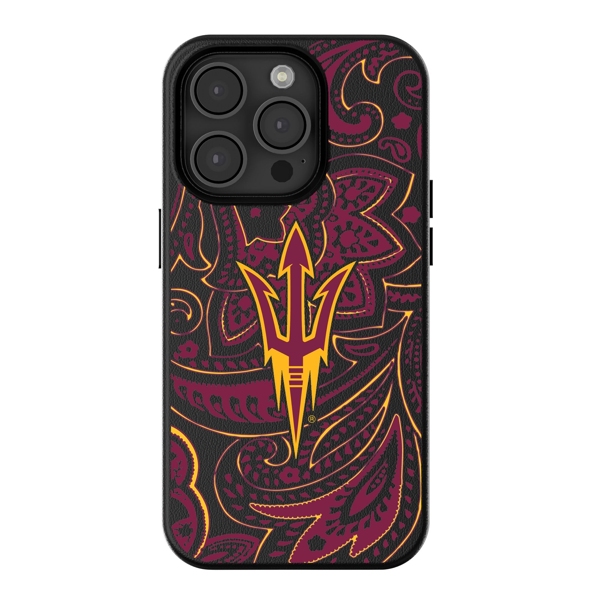 Arizona State University Sun Devils Paisley MagSafe Compatible Phone Case for iPhone 14/13/12 Pro Max - Stylish Protective Cover for College Students & Alumni