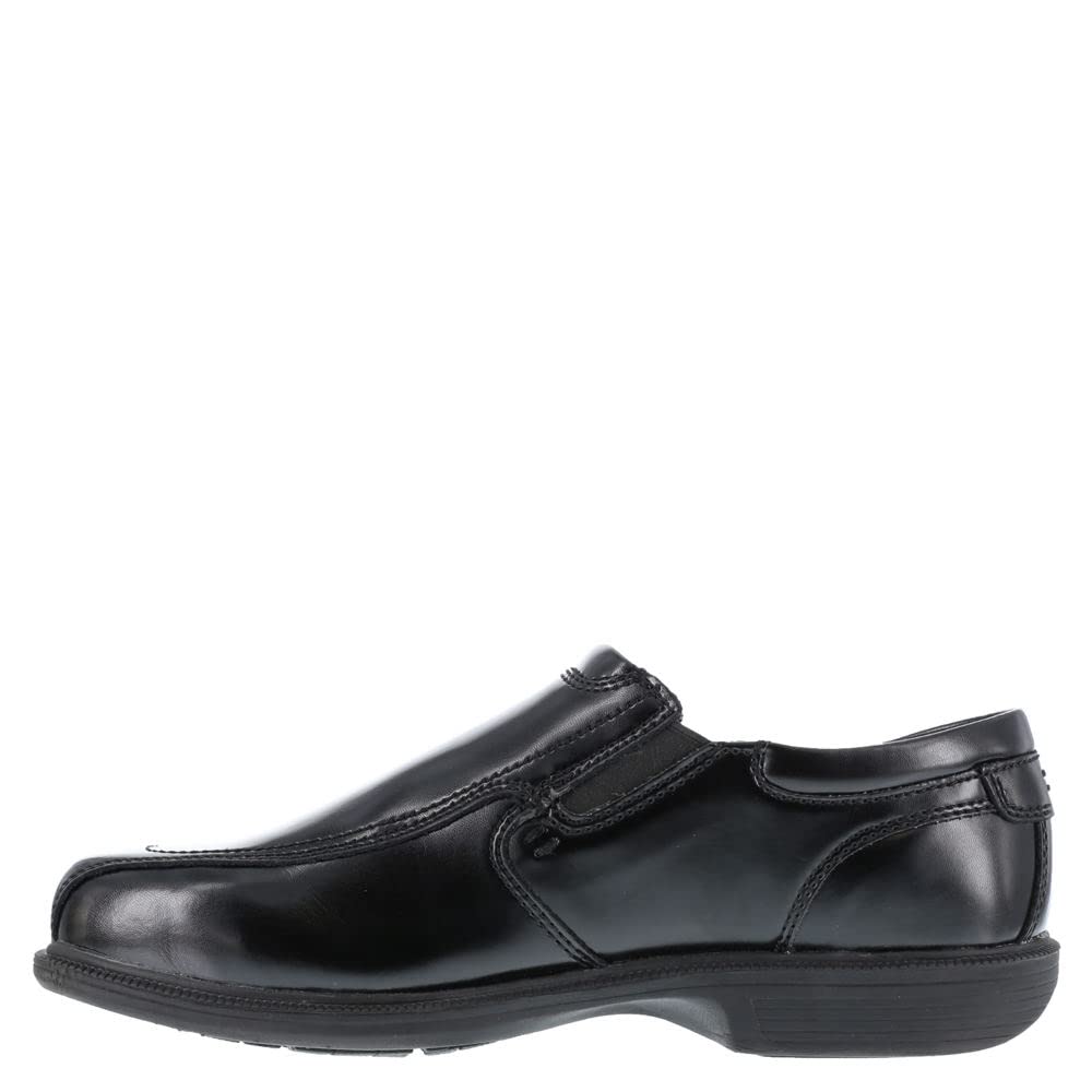 Florsheim Men's Coronis Slip-Resistant Steel Toe Work Safety Shoes - Black | Comfortable & Durable for Construction, Warehouse & Industrial Work
