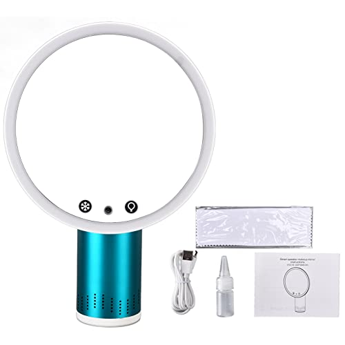 Wireless Bluetooth Vanity Mirror with LED Lighting, Humidifying Spray & Touch Screen - 3 Color Adjustable Brightness, Dimming, USB Charging, Detachable Design for Makeup, Skincare & Dressing Room