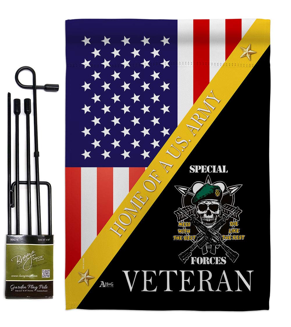 Army Rangers Garden Flag Set - Double-Sided US Military Veteran Gift for Yard