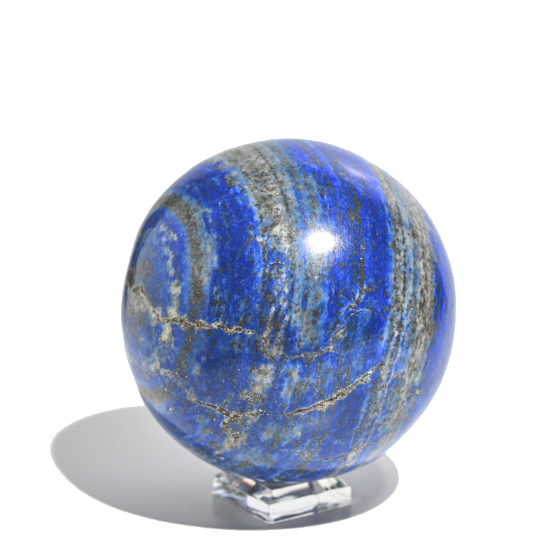 Natural Lapis Lazuli Sphere - Healing Crystal Ball for Meditation, Reiki, and Spiritual Energy - Perfect for Home Decor, Yoga, and Chakra Balancing