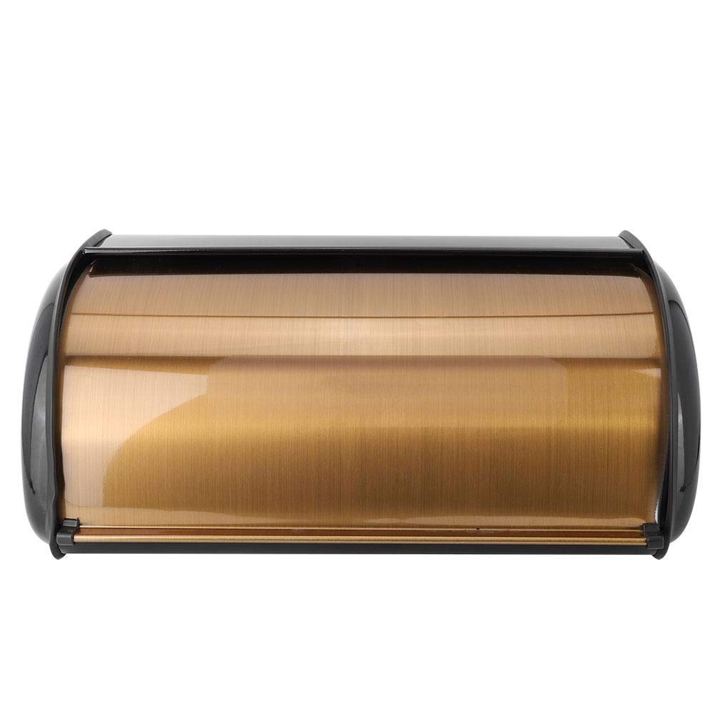 Retro Metal Bread Box - Large Kitchen Storage Container for Countertop - Gold | Perfect for Home & Bakery