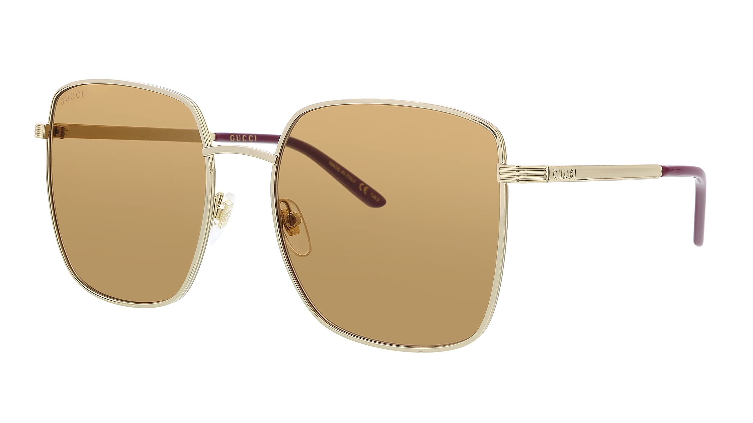 Gucci Women's Light Metal Oversized Square Sunglasses - UV Protection Fashion Sunglasses for Women, Luxury Designer Shades for Beach, Driving & Outdoor Activities