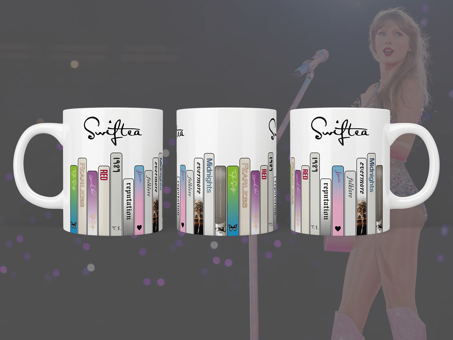 Taylor Swift 'Swiftea' Album & Eras Tour Ceramic Coffee Mug - Perfect for Swiftie Fans, Tea & Coffee Lovers, Collectible Merchandise for Home, Office & Gifts