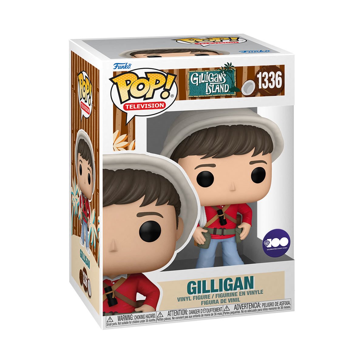 Gilligan's Island Gilligan Pop! Vinyl Figure #1336 - Funko Pop Collectible for TV Show Fans, Perfect for Display & Gifts