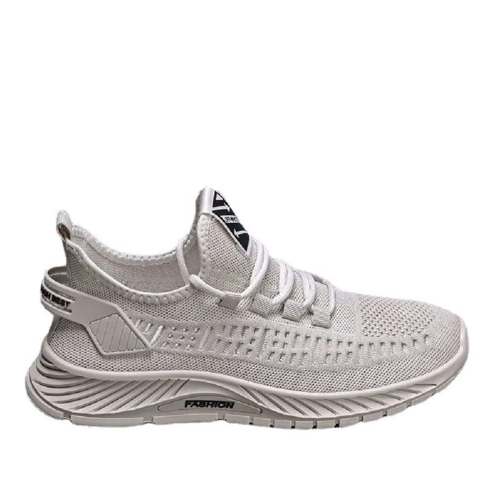 COSJOOHY Men's Breathable Flying Woven Running Shoes - Lightweight Summer Casual Sneakers with Front Lace for Jogging, Gym Workouts & Daily Wear