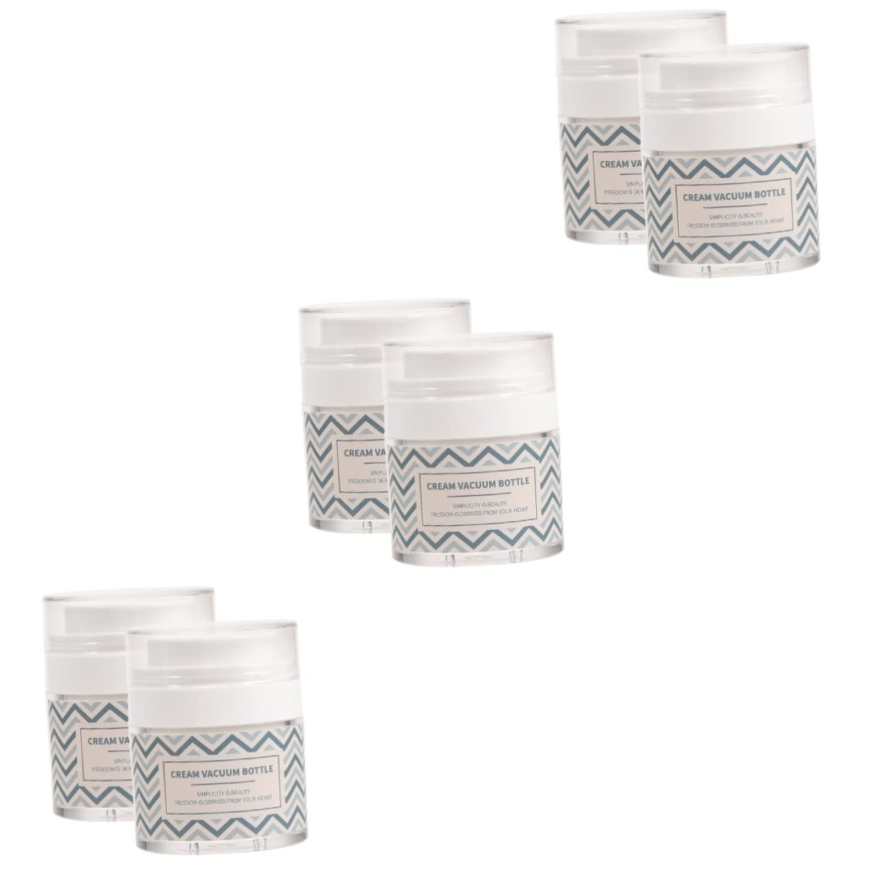 6-Piece Travel Toiletry Bottles Set - Leak-Proof Plastic Containers for Shampoo, Lotion & Skincare | TSA Approved Airless Pump Bottles for Carry-On Luggage | Perfect for Vacation, Gym & Business Trips