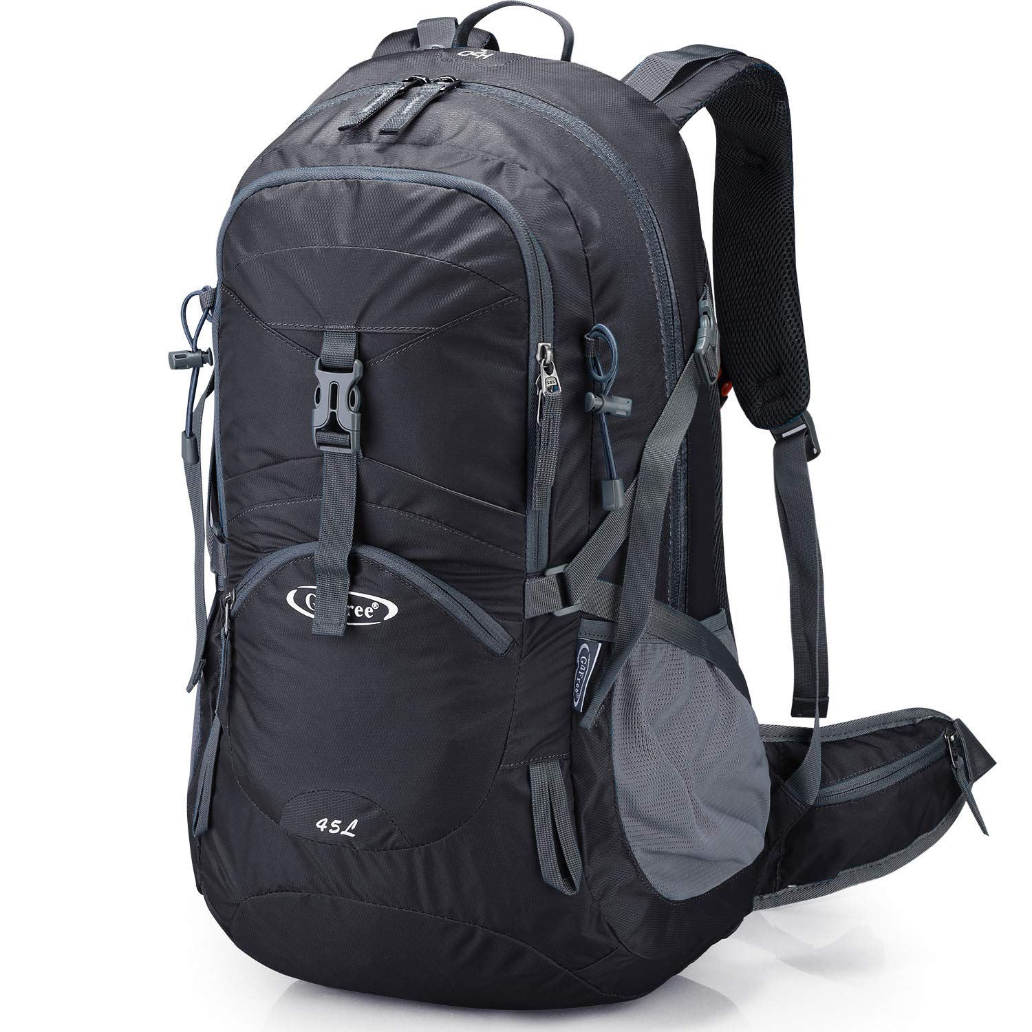 G4Free 45L Waterproof Hiking Backpack with Rain Cover - Lightweight Travel Backpack for Men & Women - Perfect for Outdoor Camping, Trekking & Day Trips