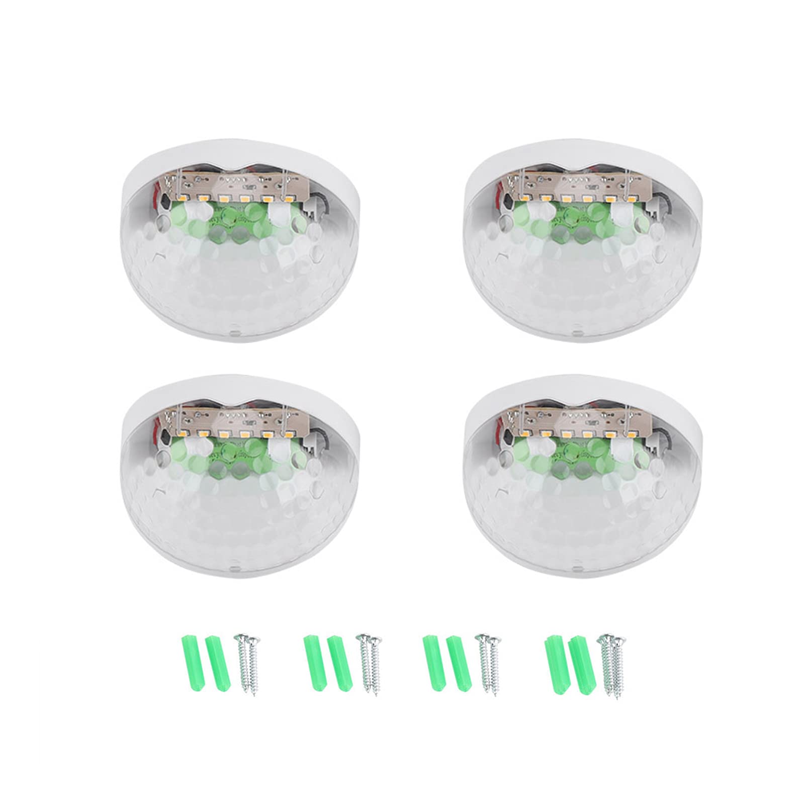 4Pcs Solar Powered LED Wall Lights Outdoor Waterproof - Zerone White Wall Mounted Lighting for Courtyard, Garden, Patio & Pathway Illumination