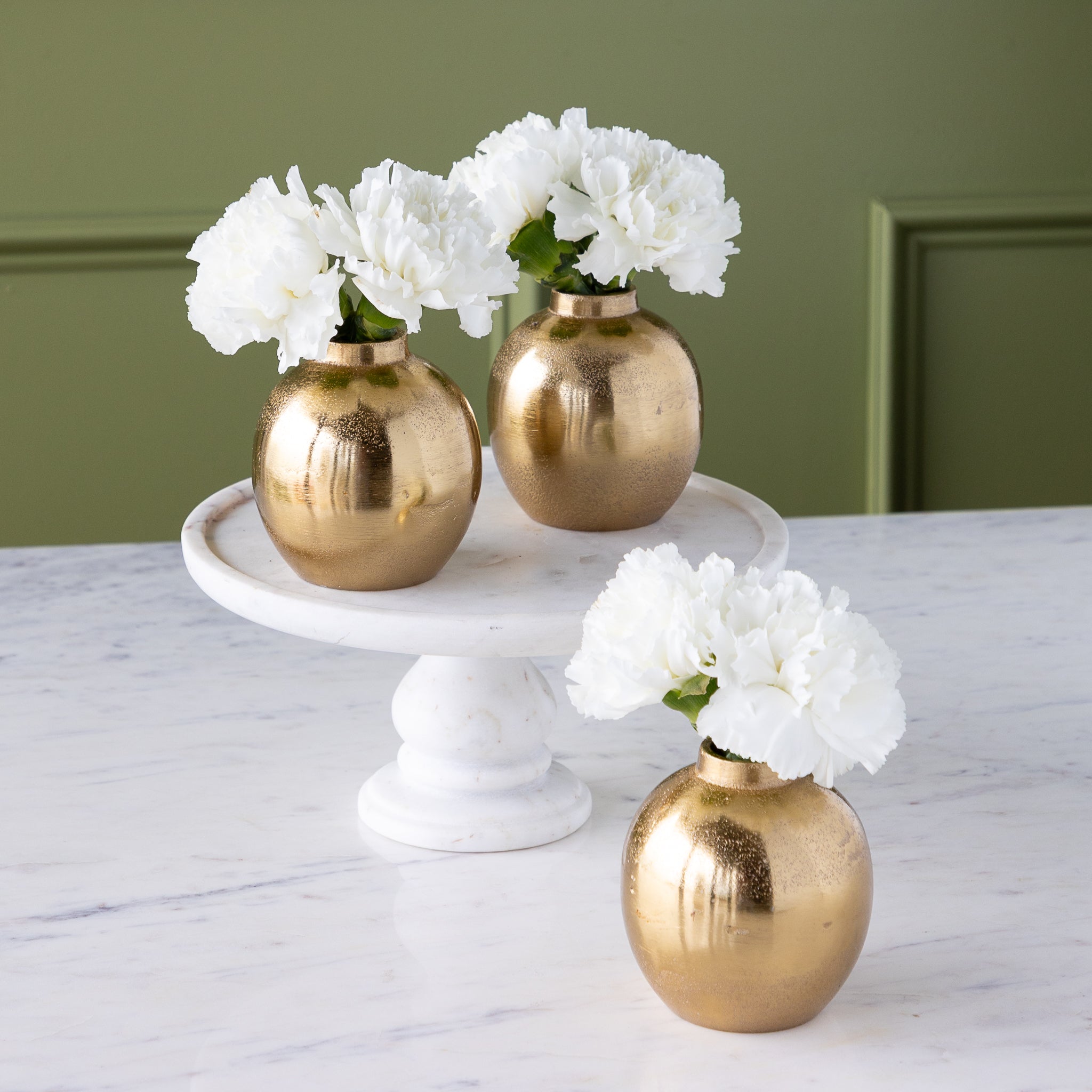 Elegant Gold Ball Bud Vase - Small Floral Centerpiece for Weddings, Home Decor & Table Arrangements